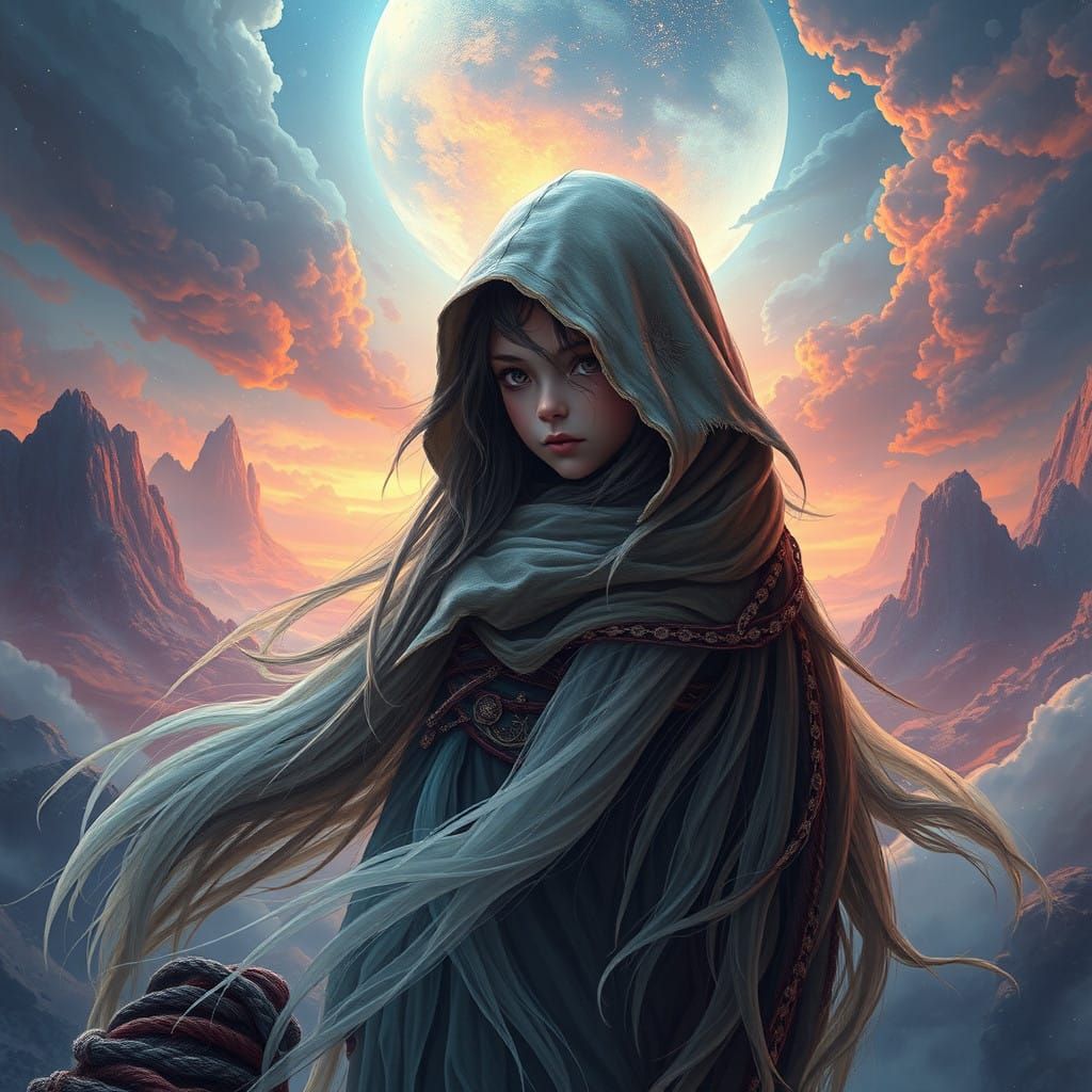 Surreal Wild Child in Ethereal Landscape