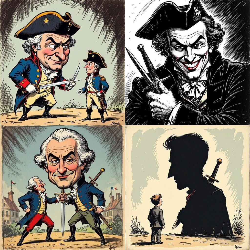 Editorial Cartoon: French Betrayal During American Revolutio...