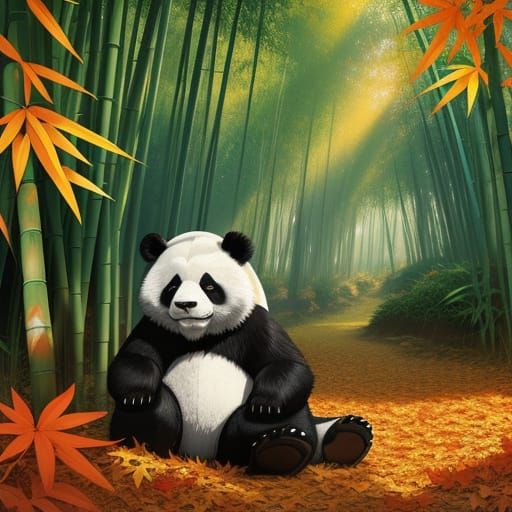 Panda in the afternoon