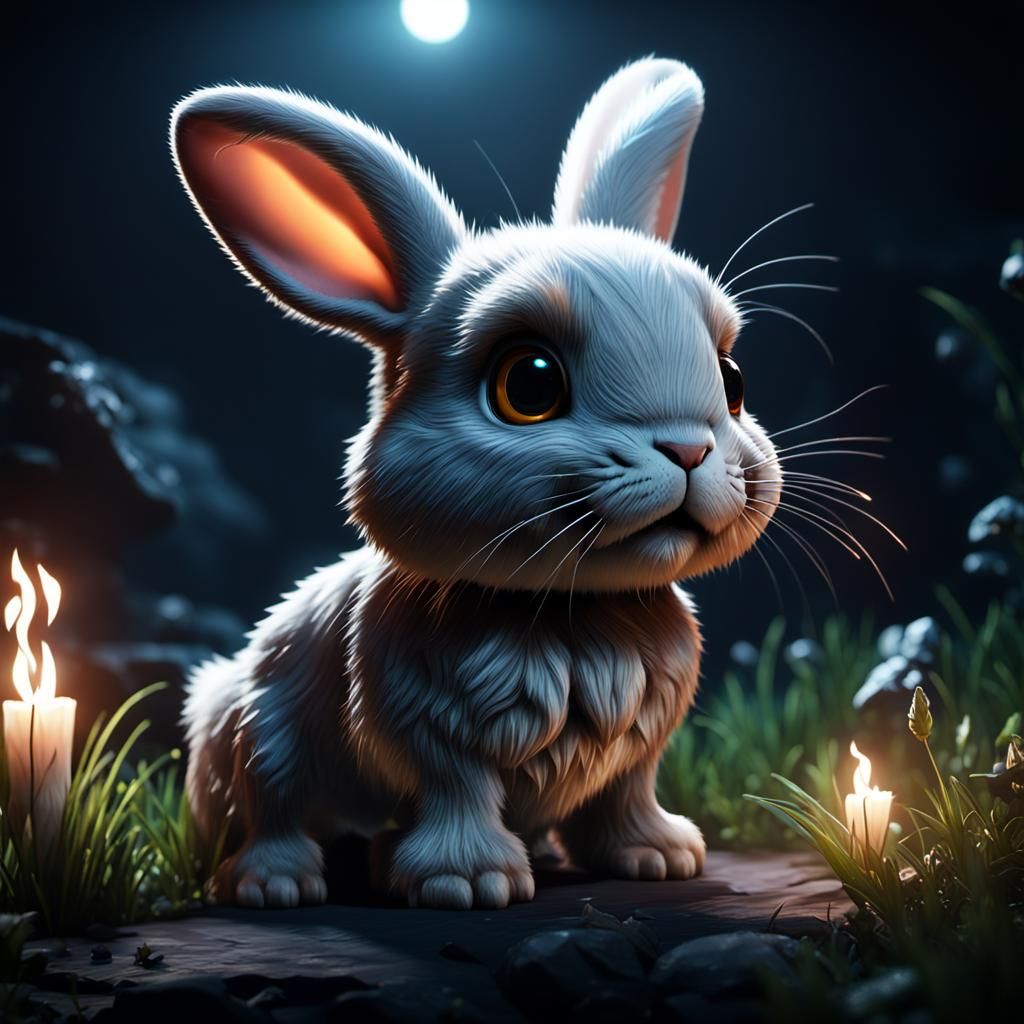 Cute Rabbit with Epic 3D Videogame Graphics