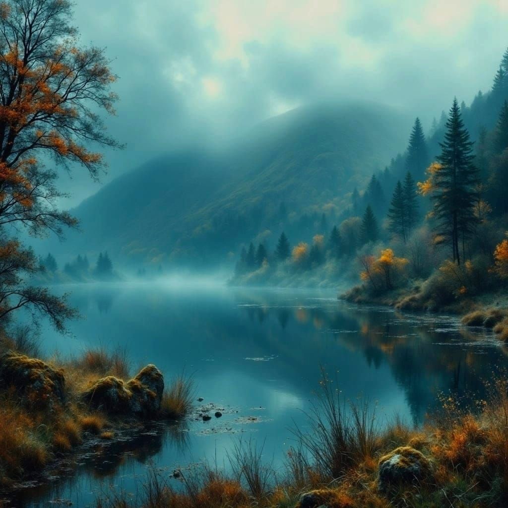 Misty Isle of Skye Lake Portrait