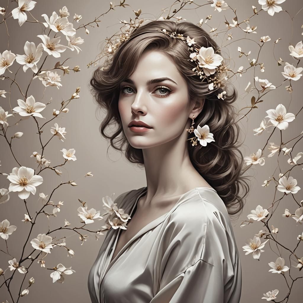 Ideal Woman's Face: AI Generated Composite Portrait