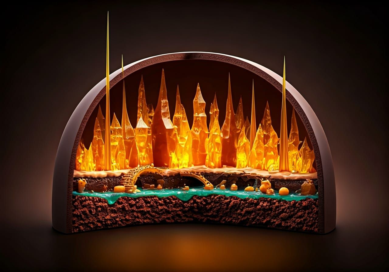 Chocolate Bonbon Interior Reveals Fantasy Miniature World