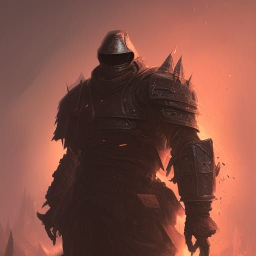 Invisible Armored Man: Dark Fantasy Concept Art
