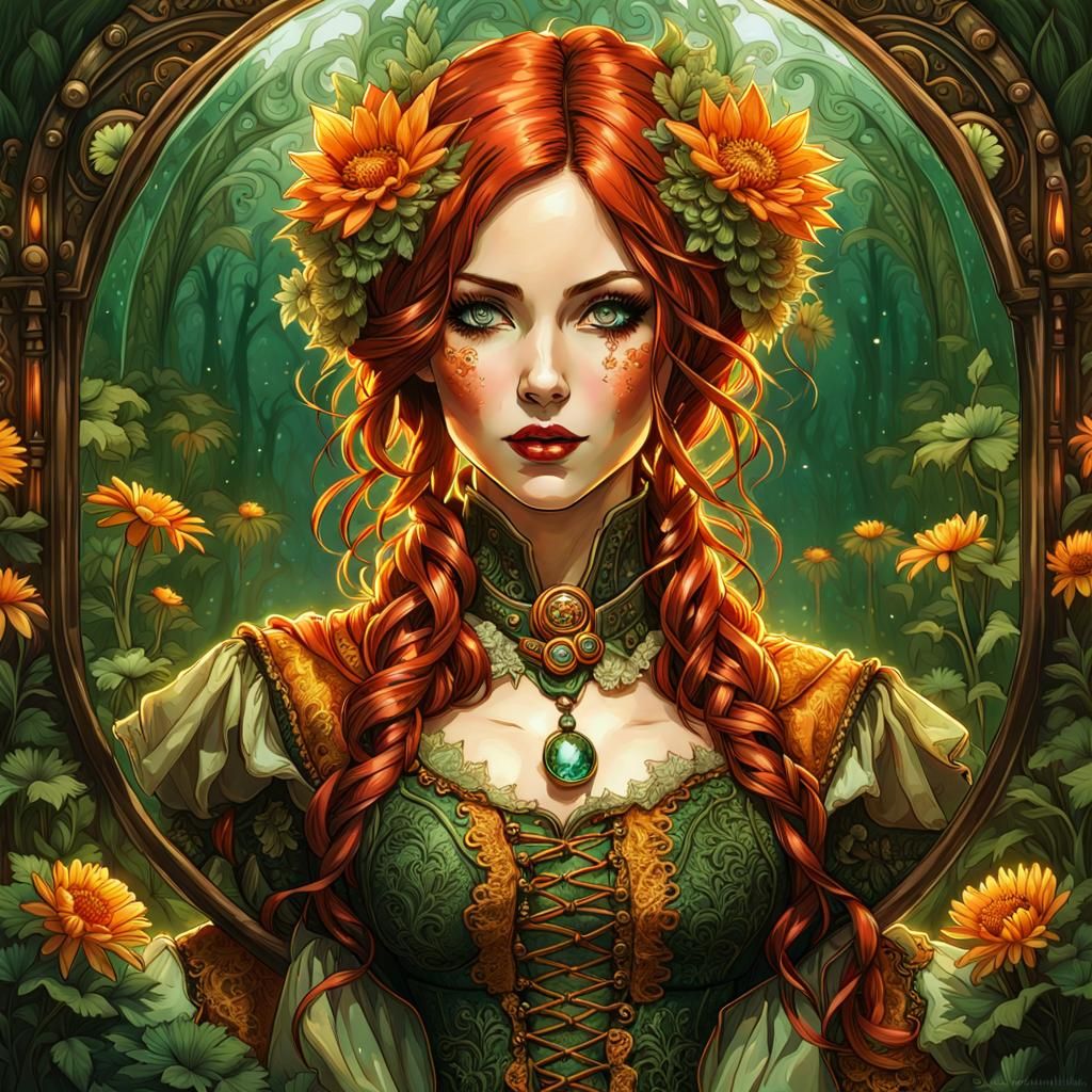 Steampunk Chibi Triss Merigold in Mirrored Reflection