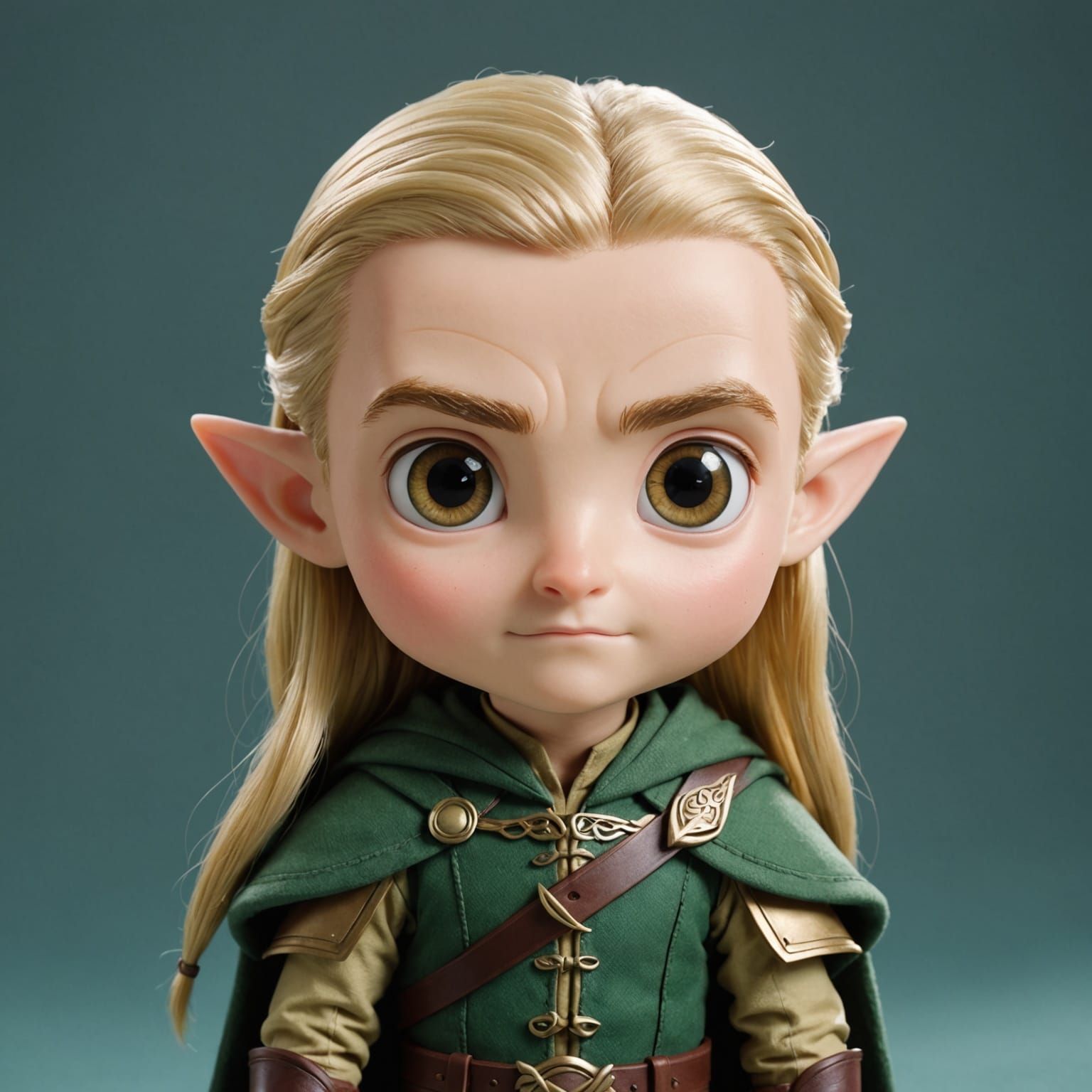 Kawaii Elf Archer in Whimsical Style