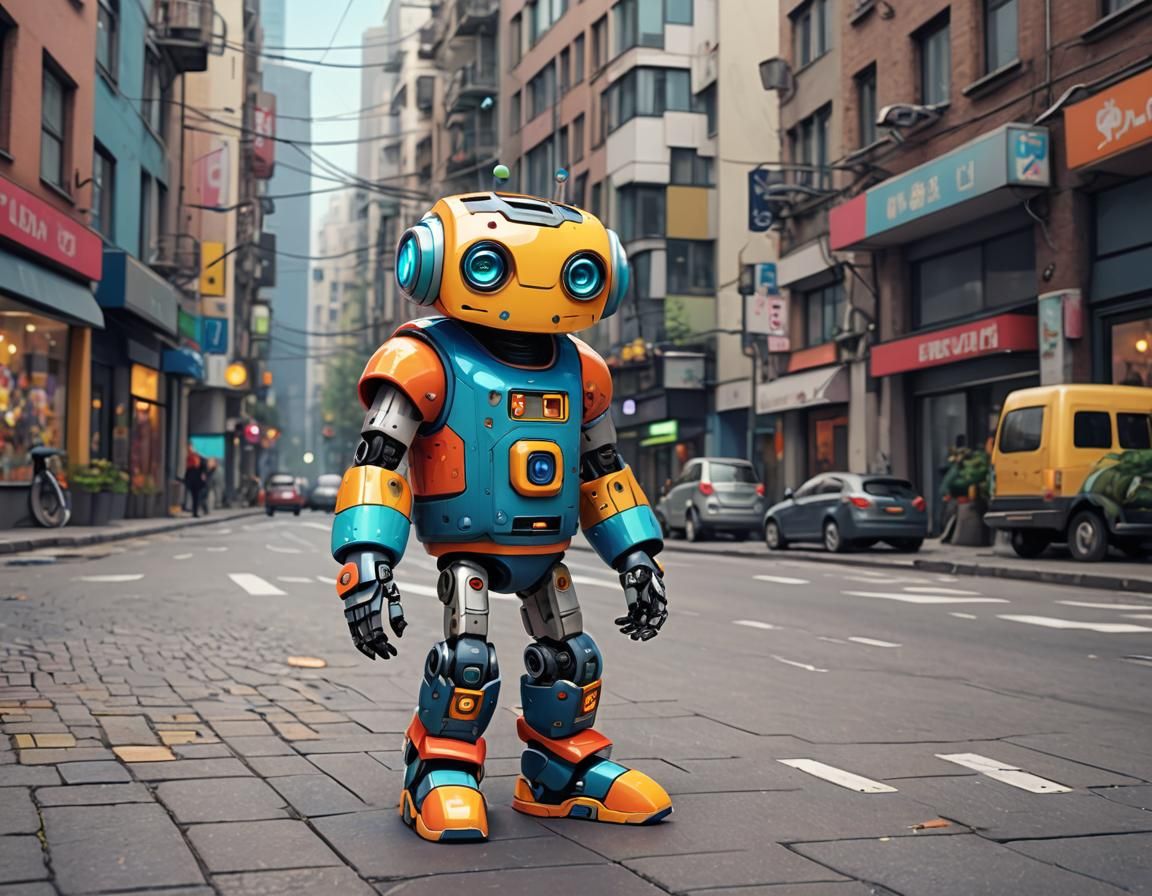 A cute high-tech robot