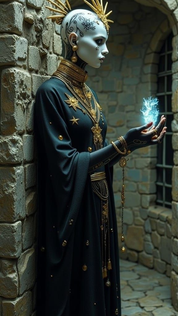 <lora:FantAlenD:1.0> A photo of a mysterious figure with a g...