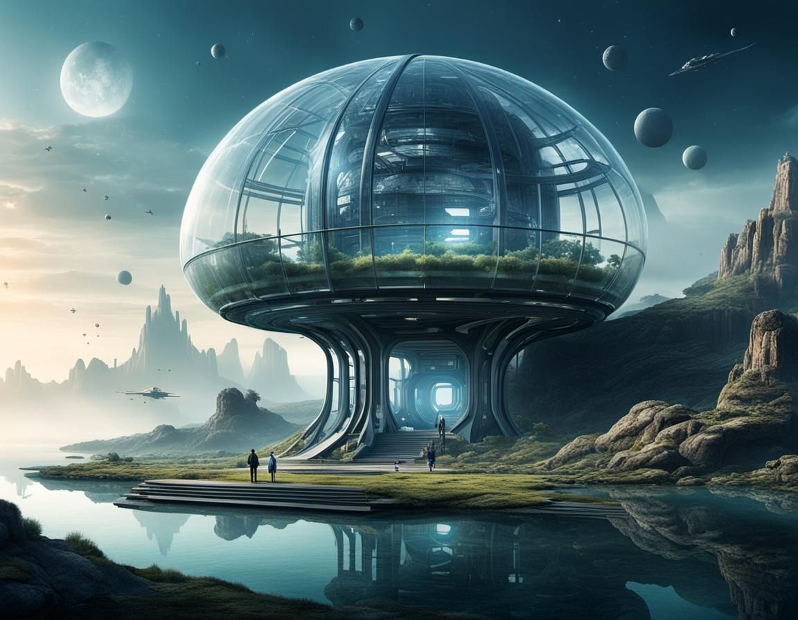 Architectural Sci-Fi Biological Enclosure: A Stunning Scene