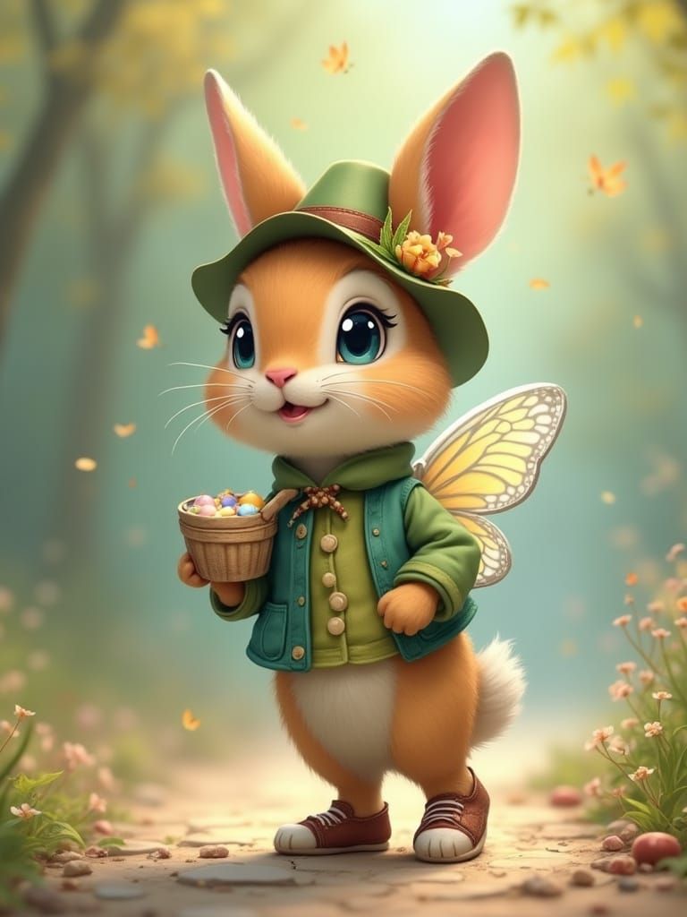 Charming Lapin in Whimsical Fantasy Setting
