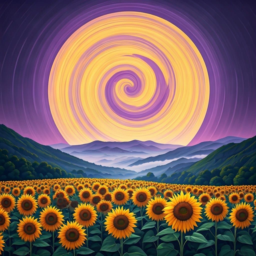 Ethereal Moonscape with Swirling Colors and Dreamlike Textur...