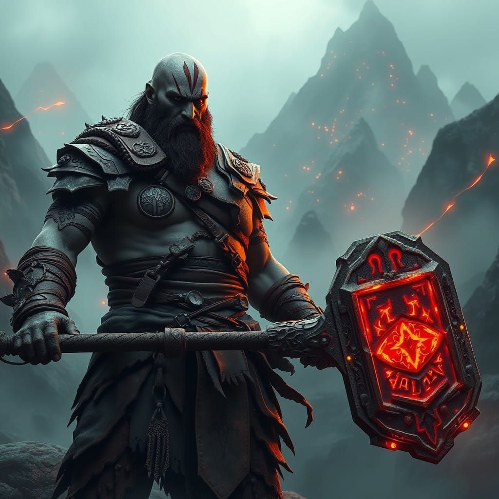 Kratos Wields Ancient War Hammer in Haunting Greek Mythology...