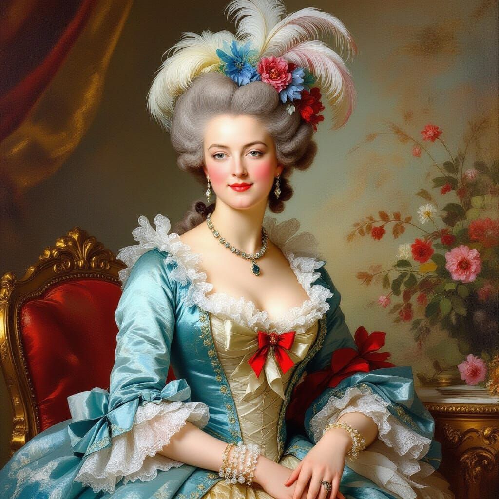 Marie Antoinette in Rococo Style