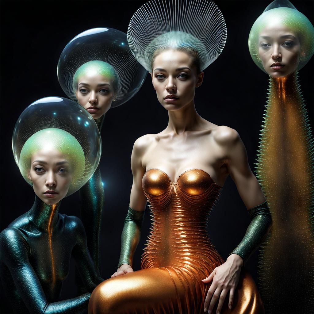 Exquisite Alien Life Forms in Photorealistic Style