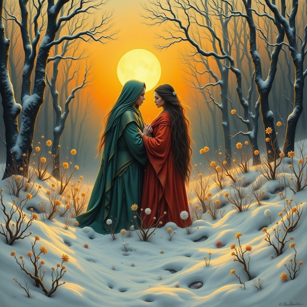 Winter Sun Fairy in Enchanted Forest