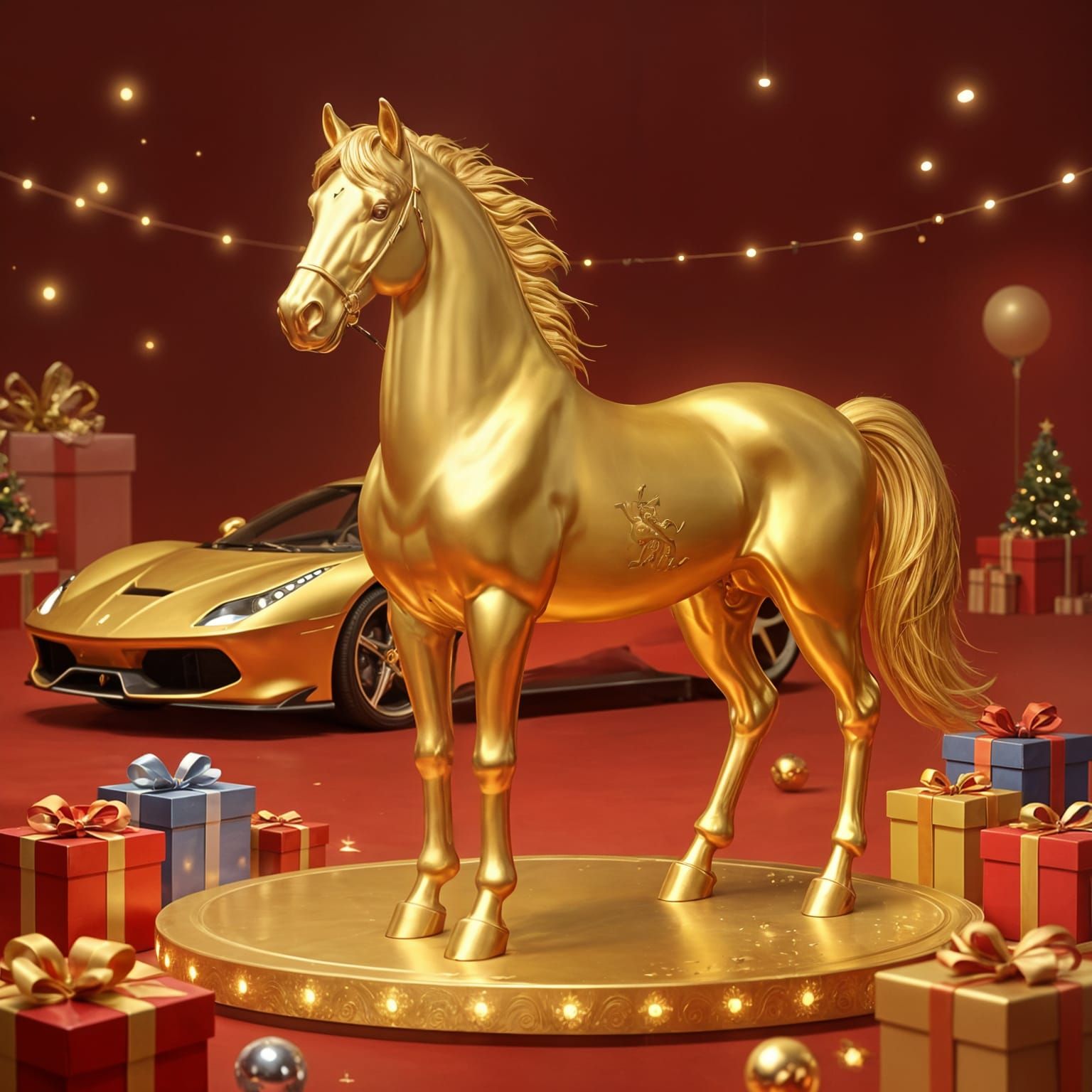 Golden Horse Welcomes 2026 with Ferrari and Gifts
