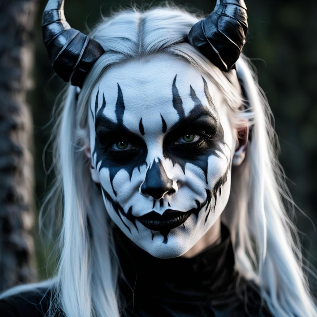 Demoness: Young Girl with Corpsepaint in 4K