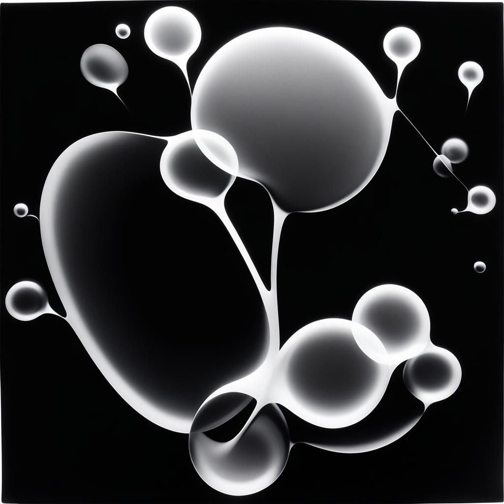 Abstract Photogram of Math Symbols in Chat Bubble