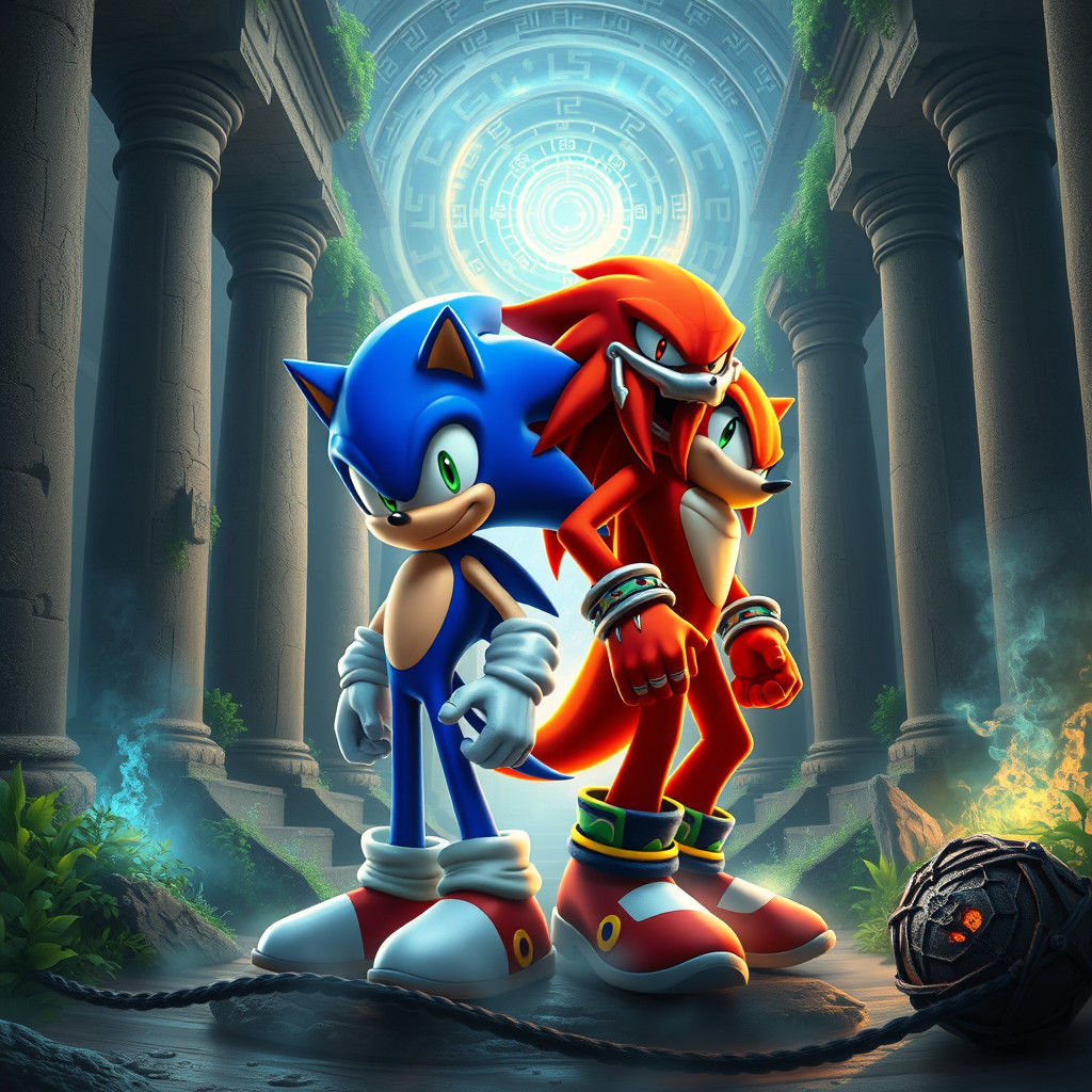 Sonic and Knuckles in Fantasy Ruins