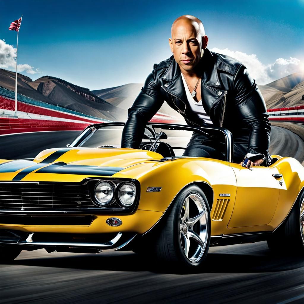 Vin Diesel and Ru Paul Drag Racing