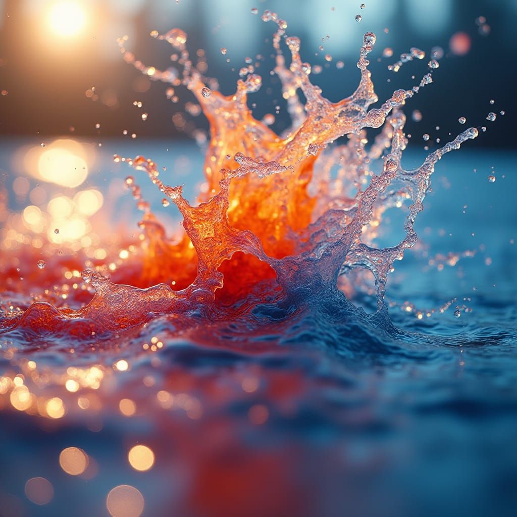 Dynamic Abstract Liquid Forms in Motion