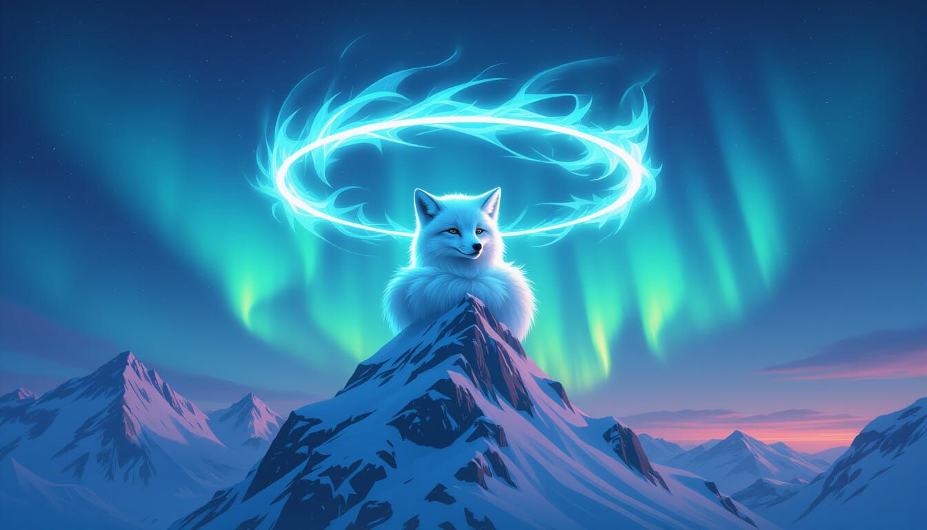 Divine Aurora Hat on Glacial Peak