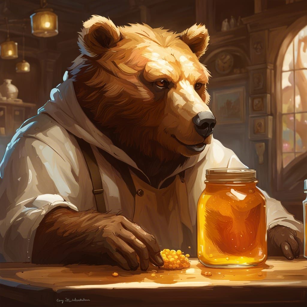 Grizly bear relaxing after a day of hard work