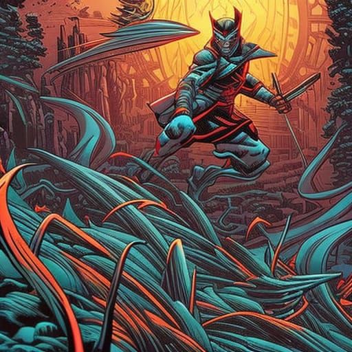 Rabbit Running: Comic Book Art Style