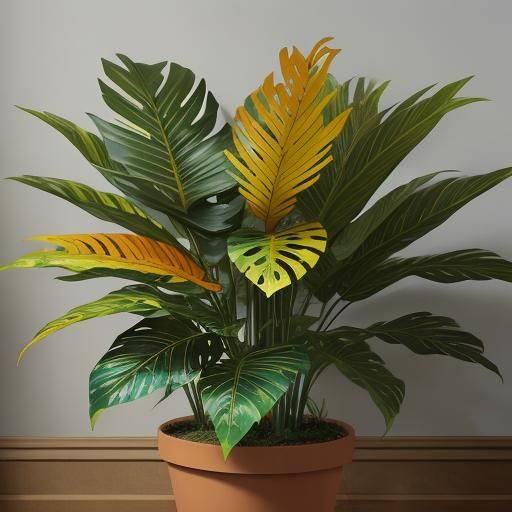 Vibrant Croton Sunny Star in Terracotta Pot
