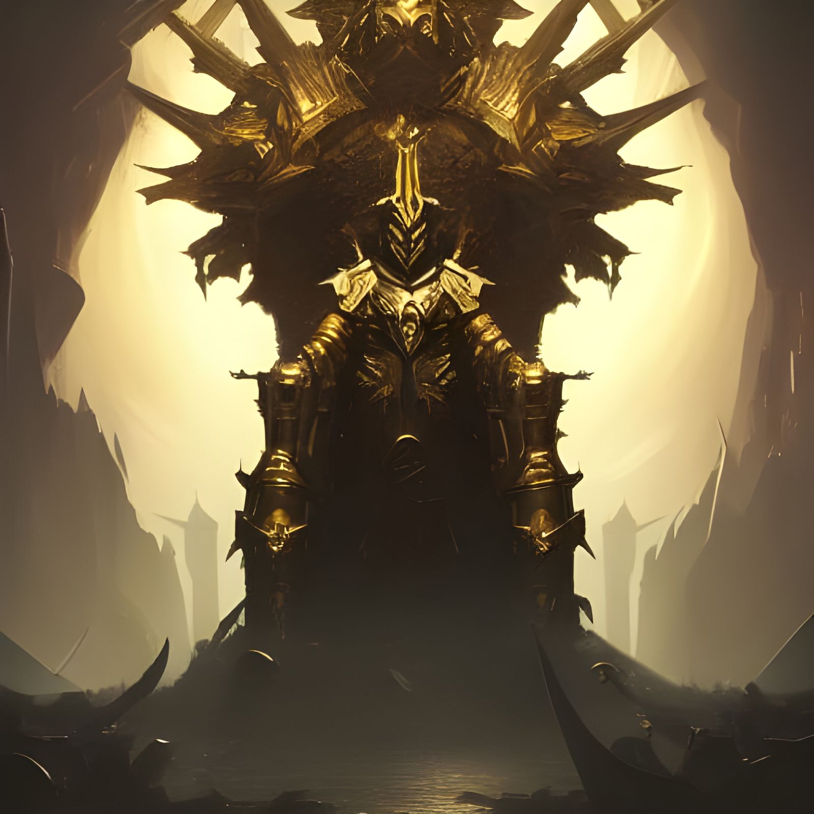 Golden Throne Dark Fantasy Concept Art