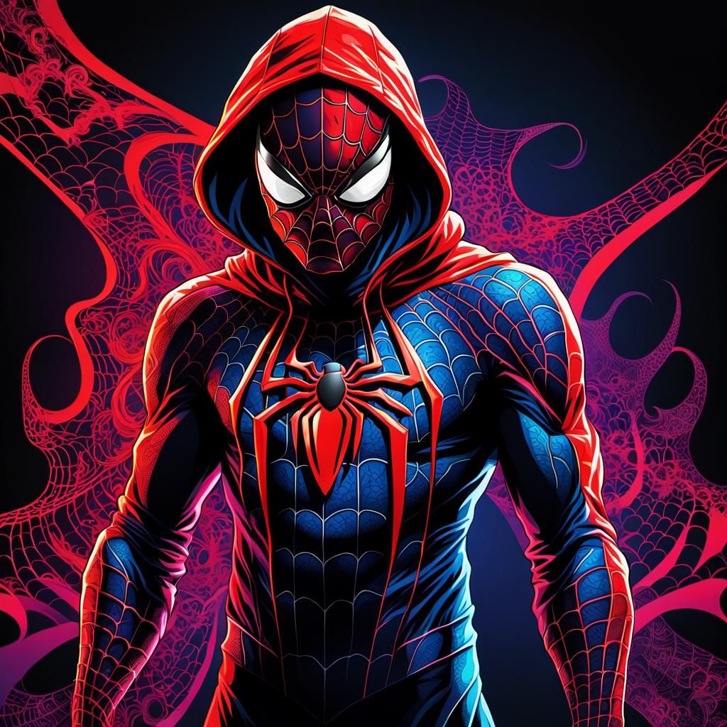 Miles Morales Spider-Man Venom Blacklight Poster