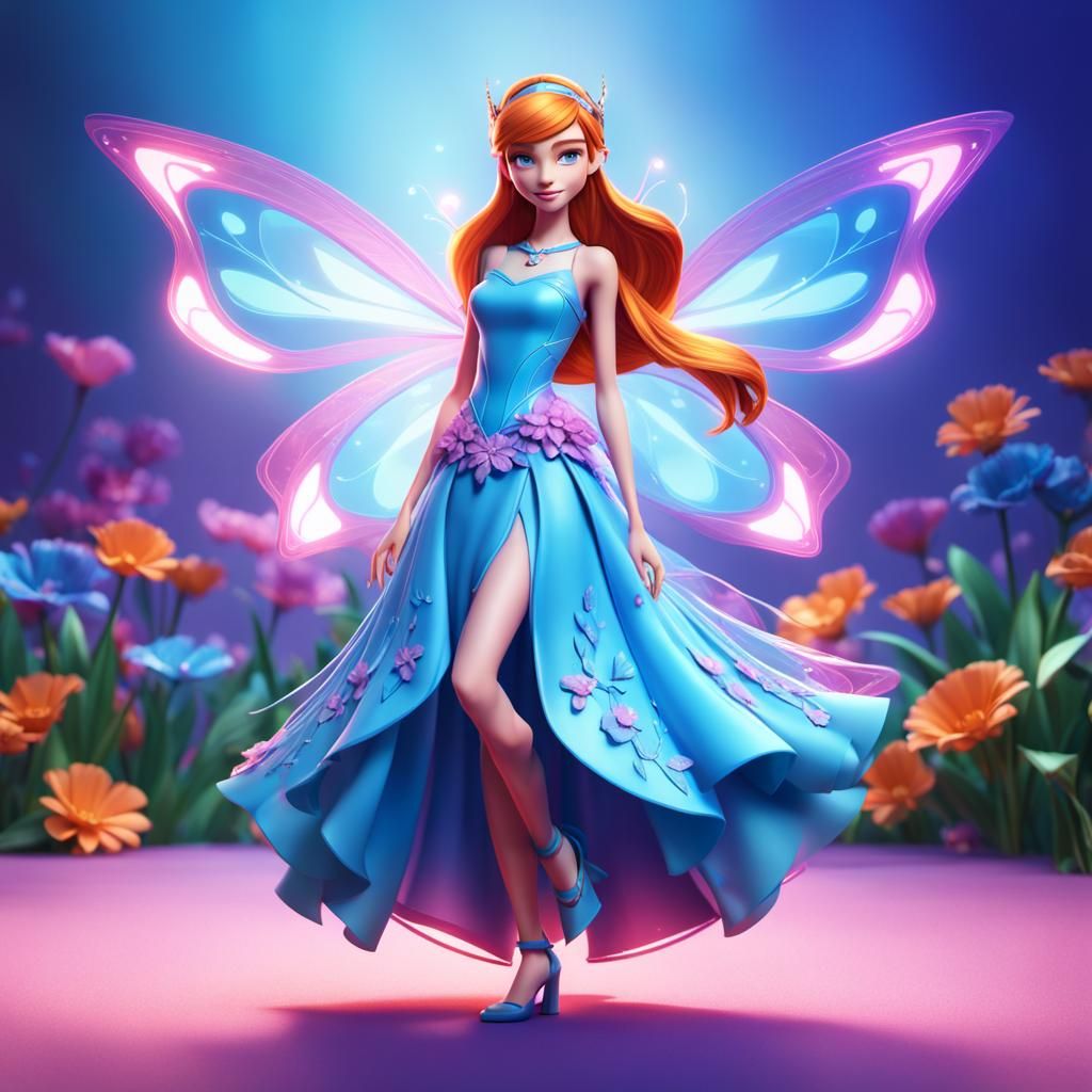 Winx Club Bloom in 3D Digital Art