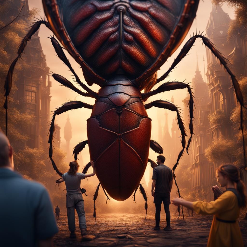 People Loved by Cockroaches: Detailed Matte Painting