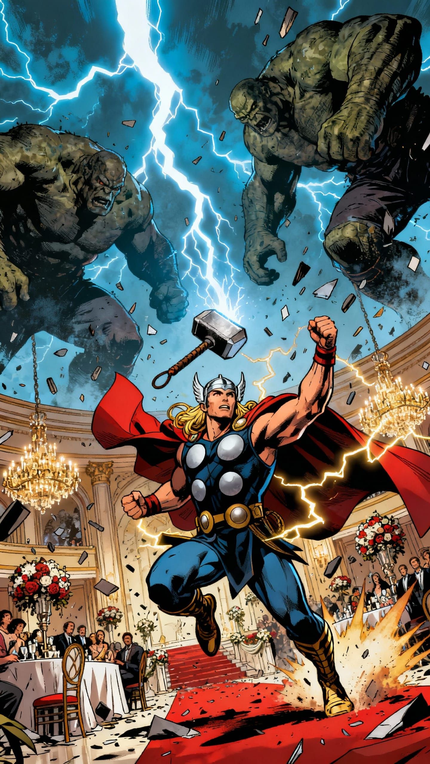 Thor's Hammer Strike Unleashes Chaos in Wedding Hall