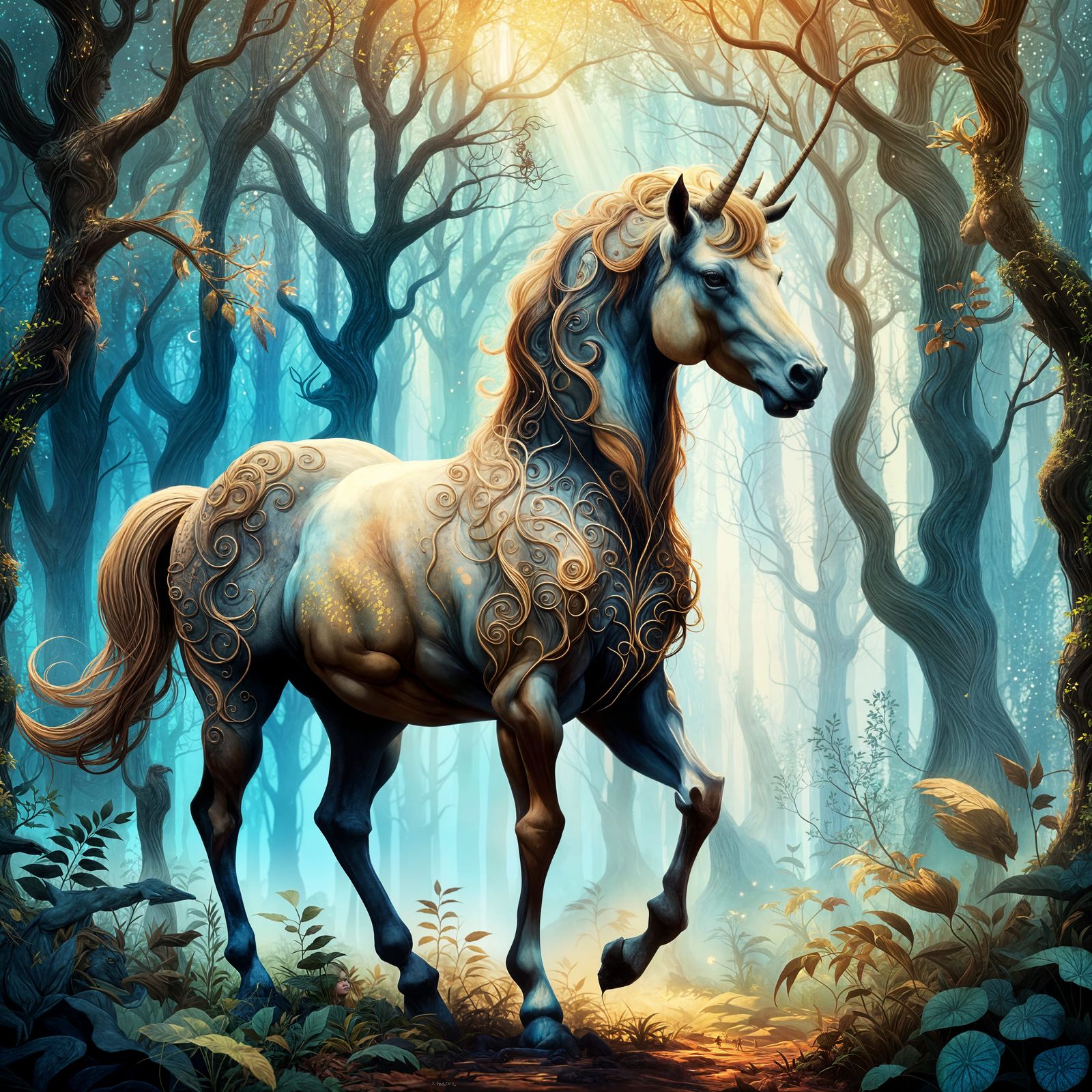 Ethereal Centaur in Golden Light