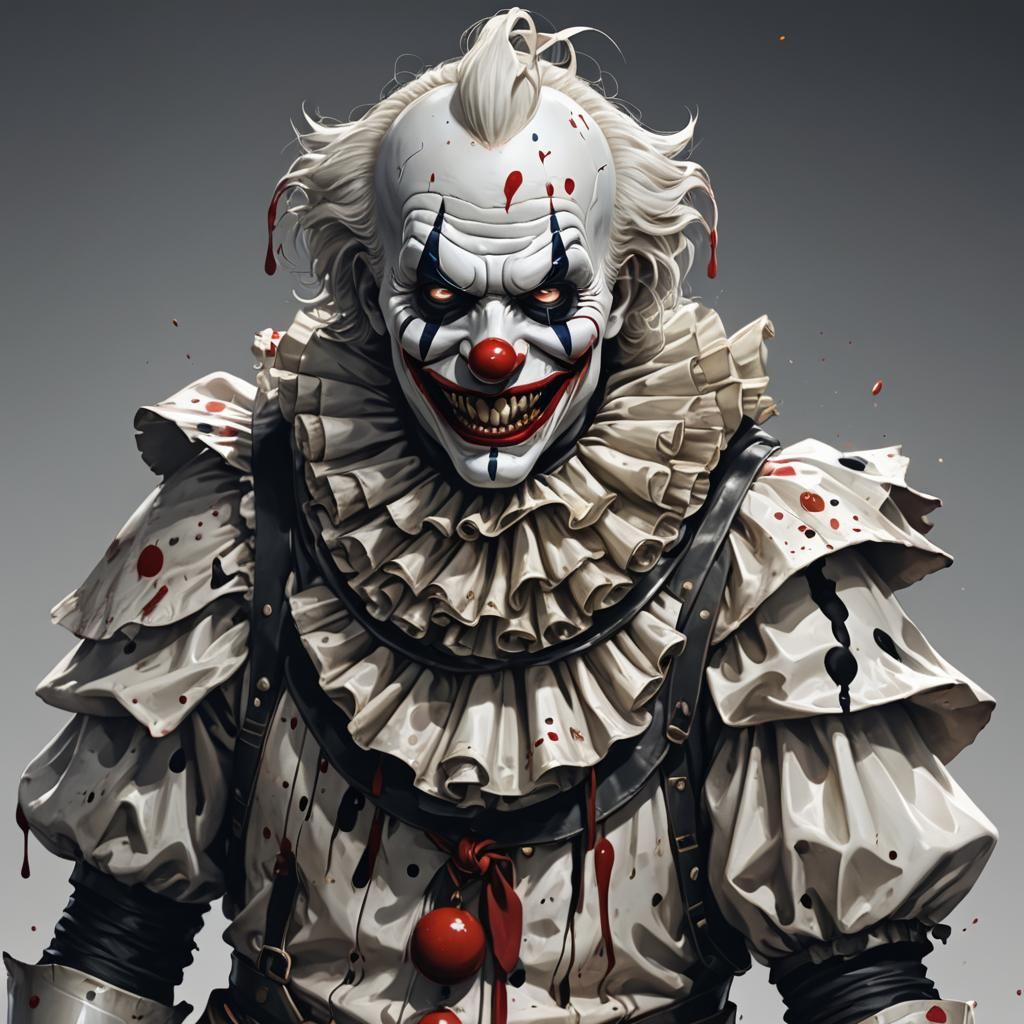 Terrifier Clown in Detailed Anime Style