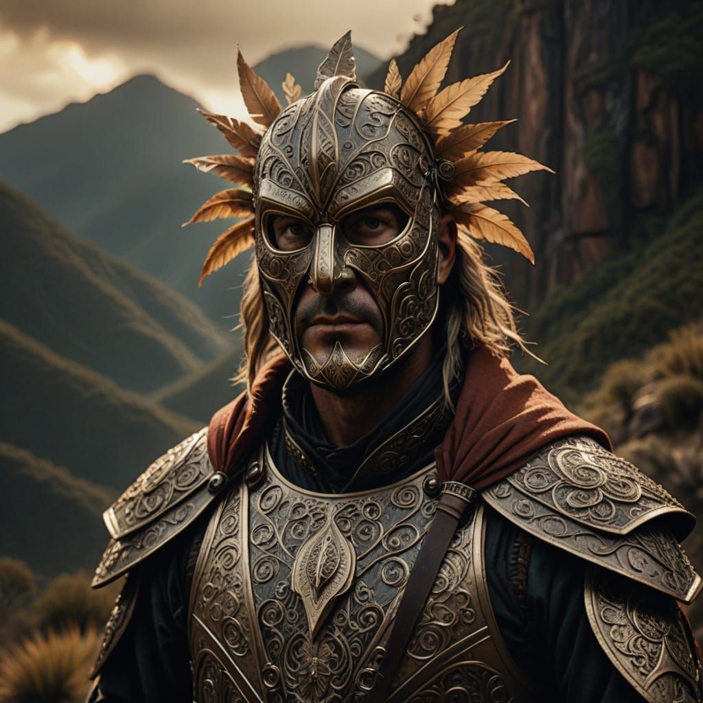 Dramatic Portrait of Australian Man in Costume