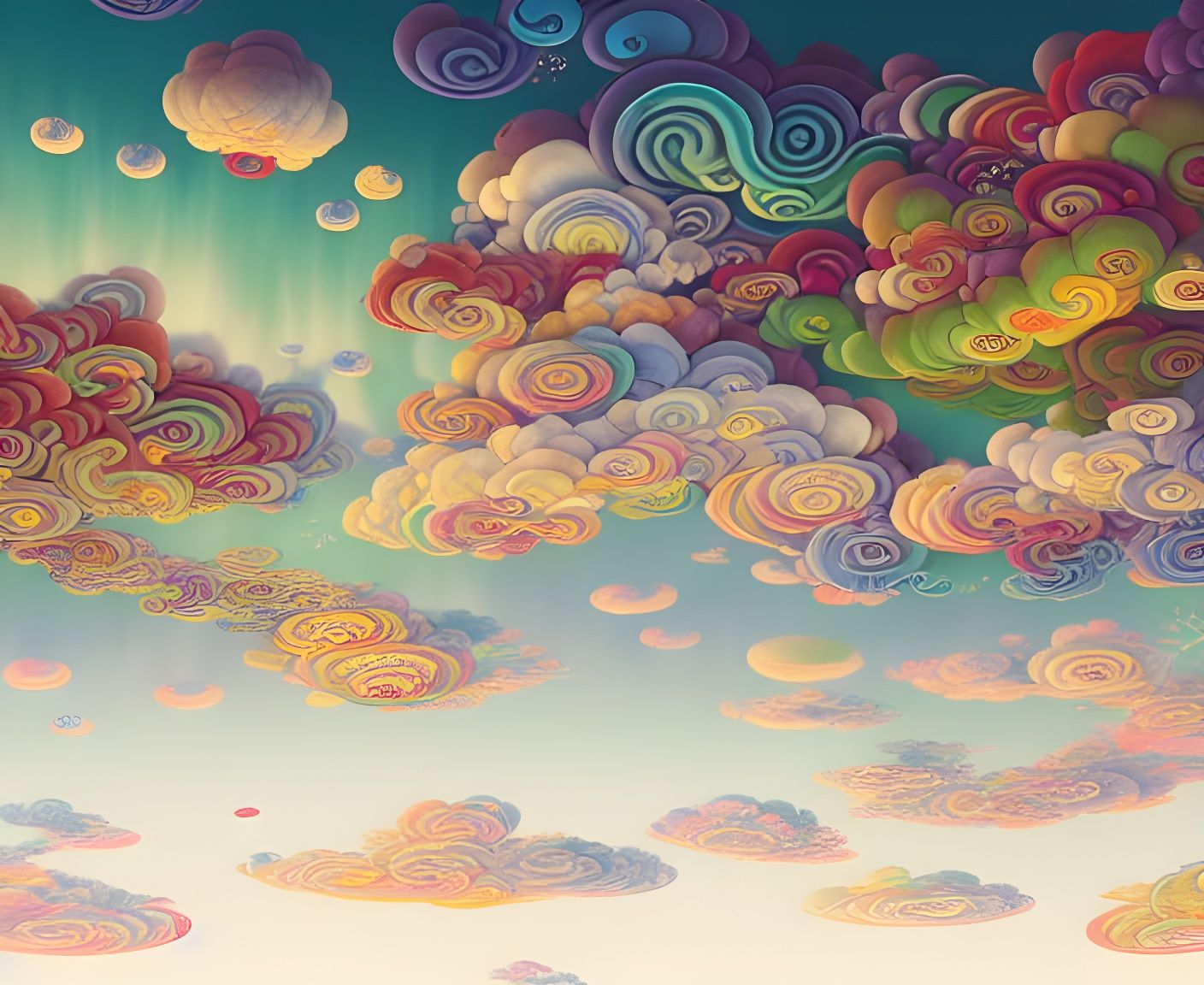 Ethereal Steampunk Mountains in Hyperdetailed Digital Art