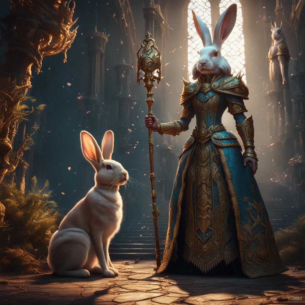 Rabbit Queen and King: Fantasy Concept Art