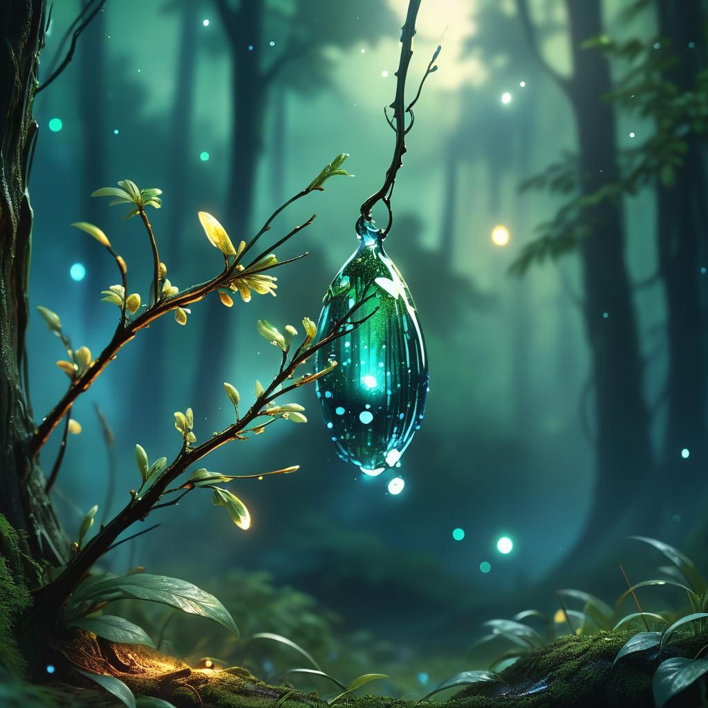 Lush Forest Inside a Water Drop: Digital Matte Painting