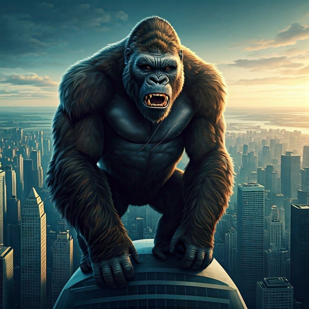 King Kong Dominates the City Skyline in a Cinematic Digital ...