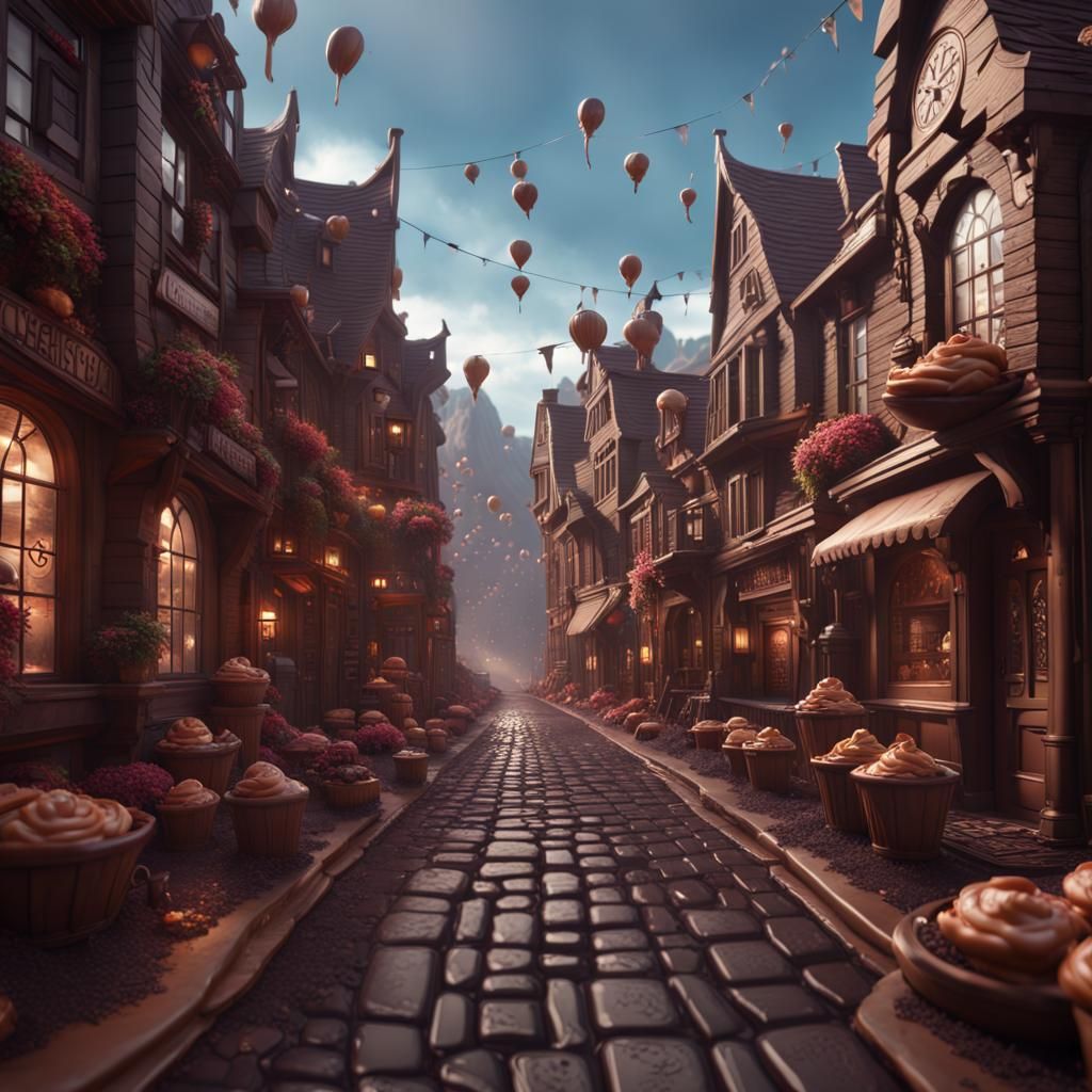 Chocolate Street: A Sweet Fantasy Concept