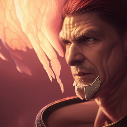 Hyperrealistic Nurarihyon Portrait in Biopunk Style