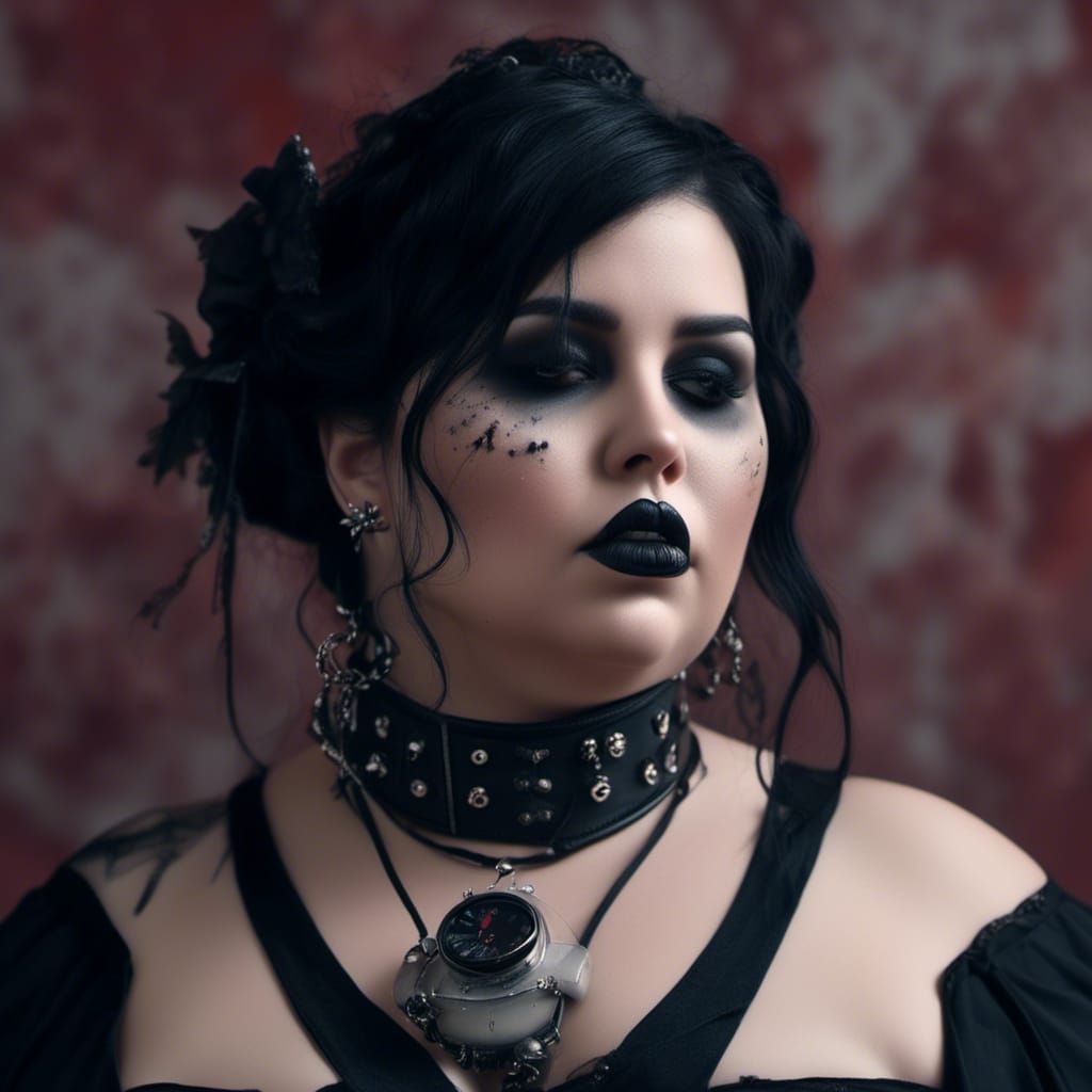 Super-Realistic Gothic Woman on Life Support