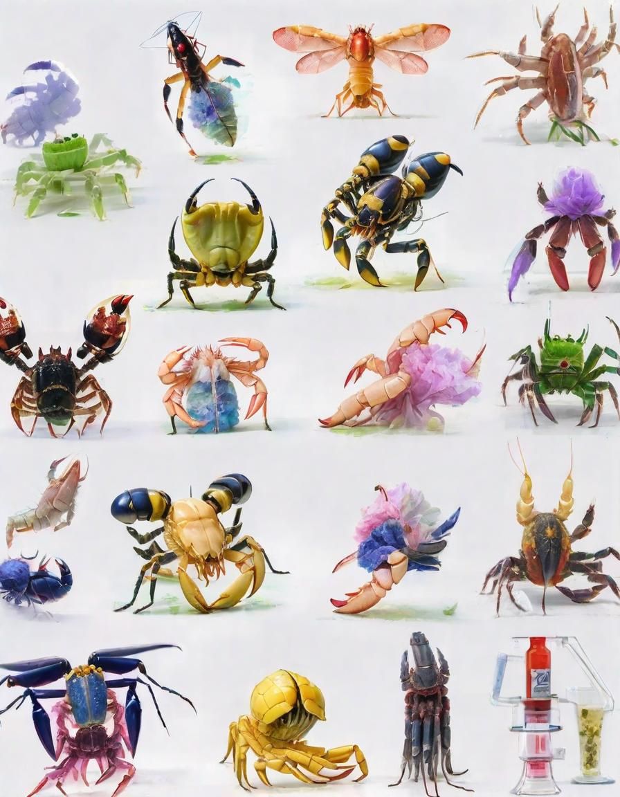 Nightmarish Hybrid Creature in Body Horror Style