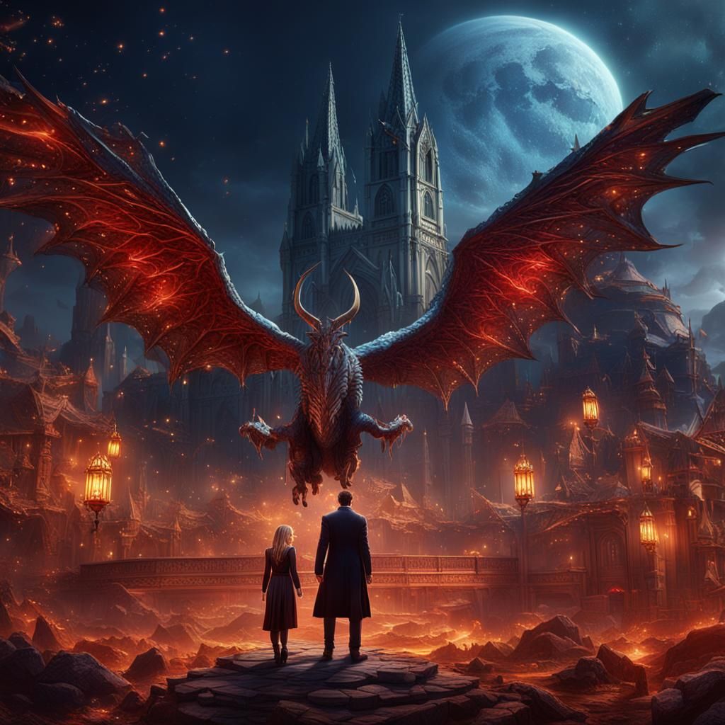 Lucifer and Chloe: Detailed Matte Painting