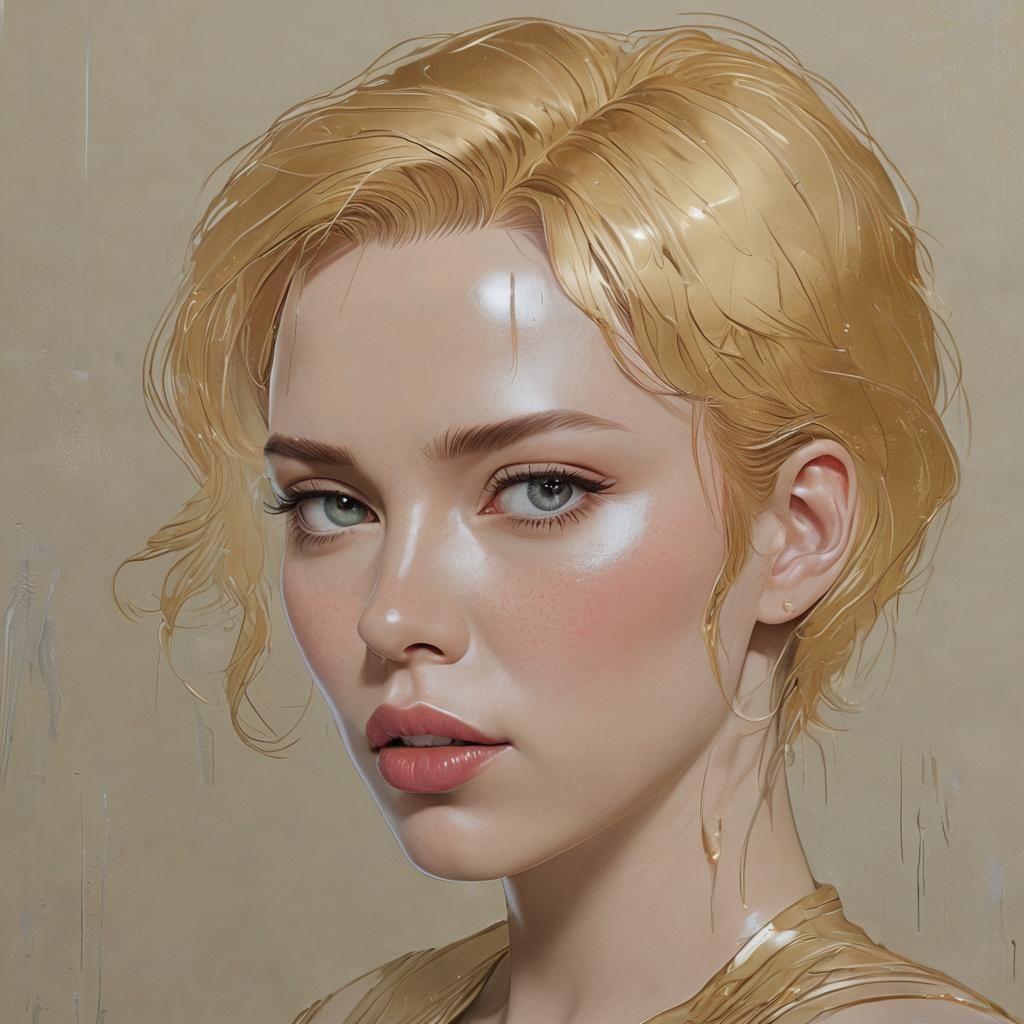 Glamour Portrait of Woman Writing Diary in Gold