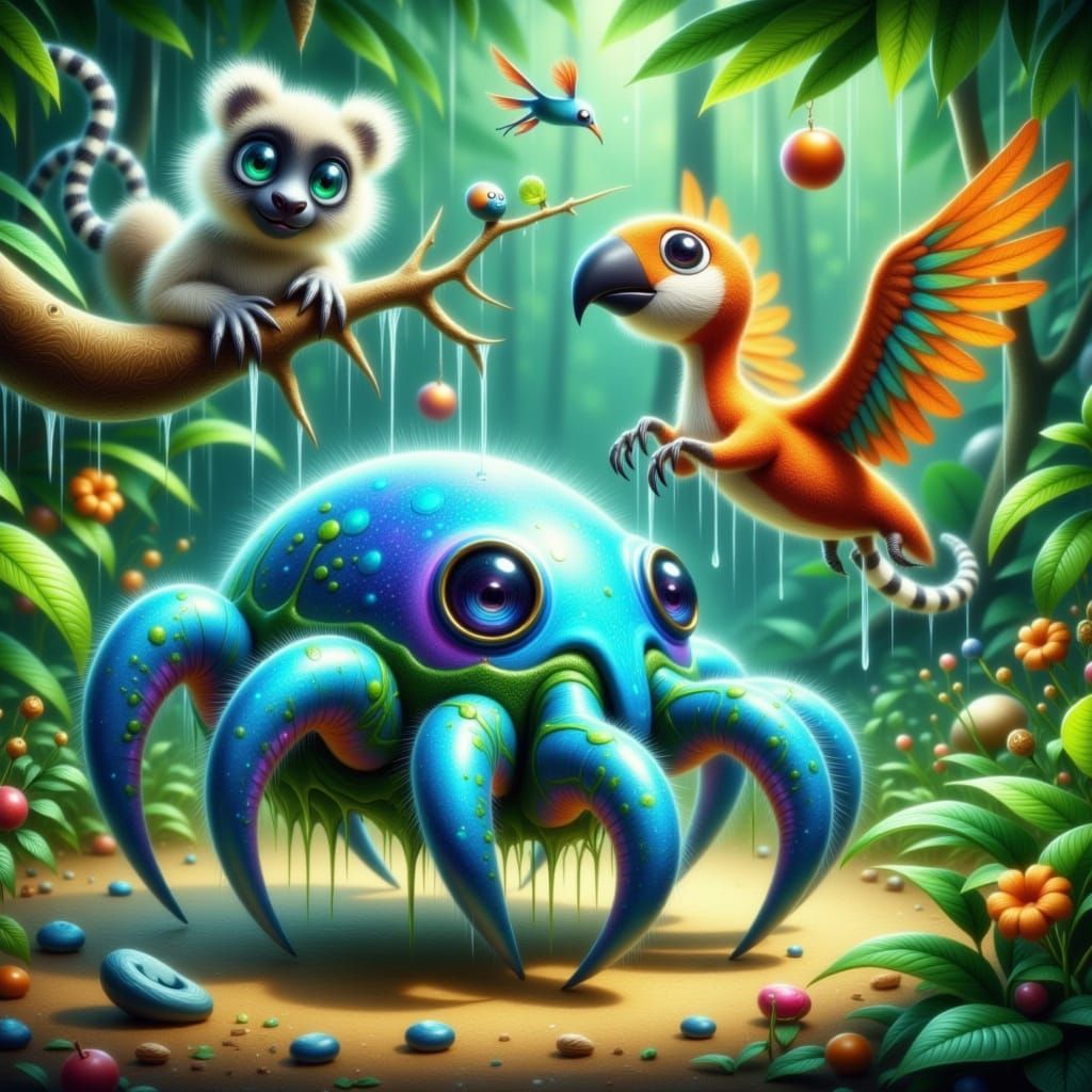 Whimsical Spider-Octopi Play Hide-and-Seek in Madagascar's R...