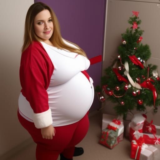 Festive Christmas Nurse in Hospital Setting