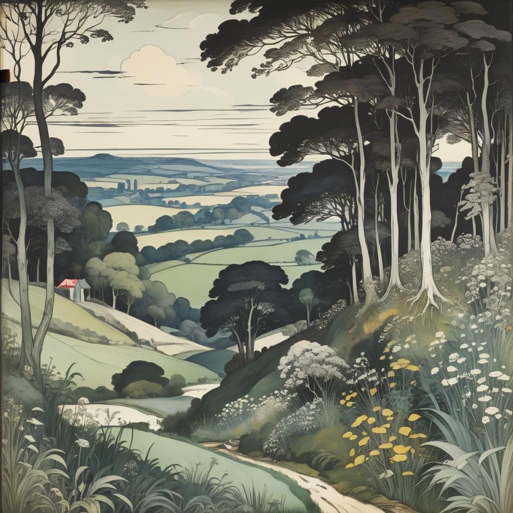 Dramatic Countryside in Romantic Style